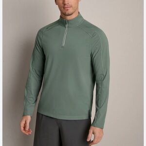 Rhone Men's Quarter Zip Sweater in Green Size XXL Casual Athleisure Travel